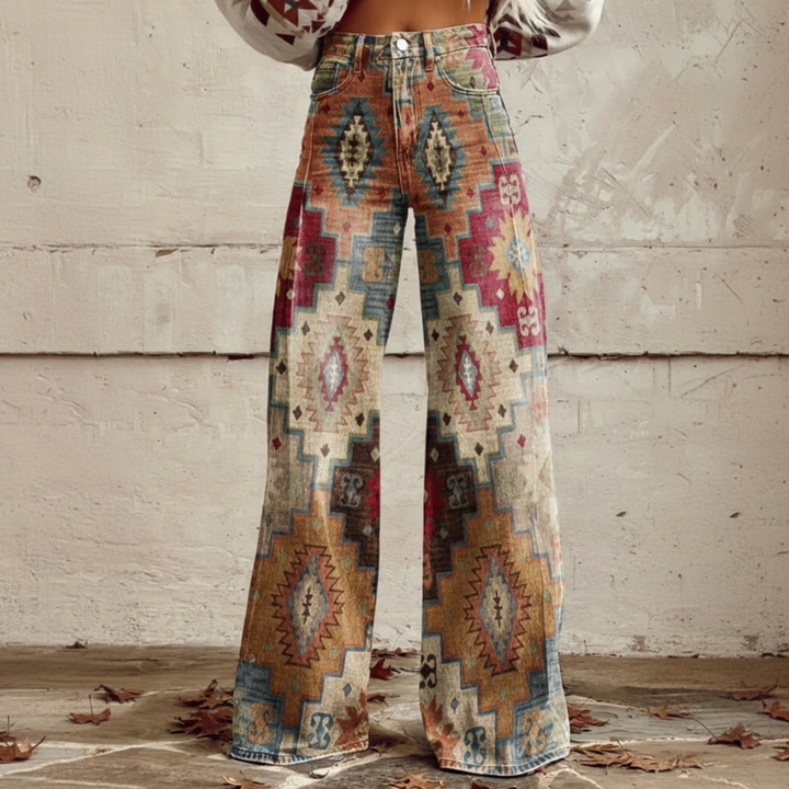 Francesca™ - Boho Retro Pattern Trousers
