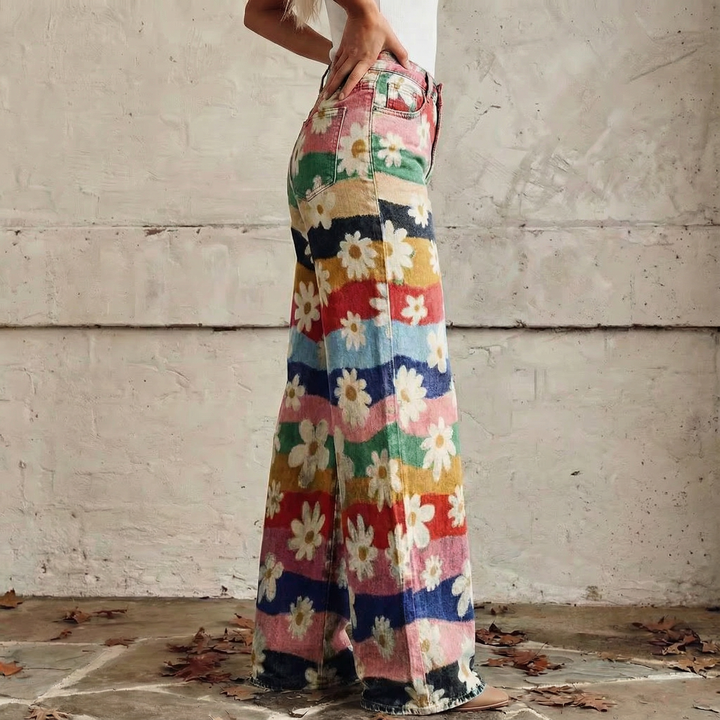 Monika™ - Boho Relaxed Floral Pants