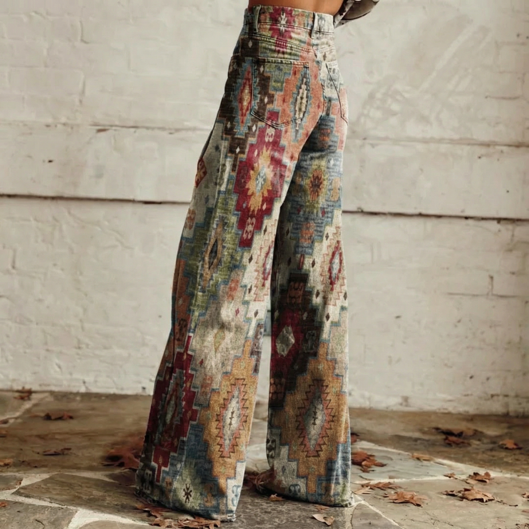 Francesca™ - Boho Retro Pattern Trousers