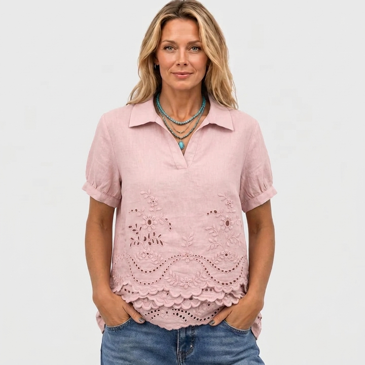 Bea™ - Floral Collared Top