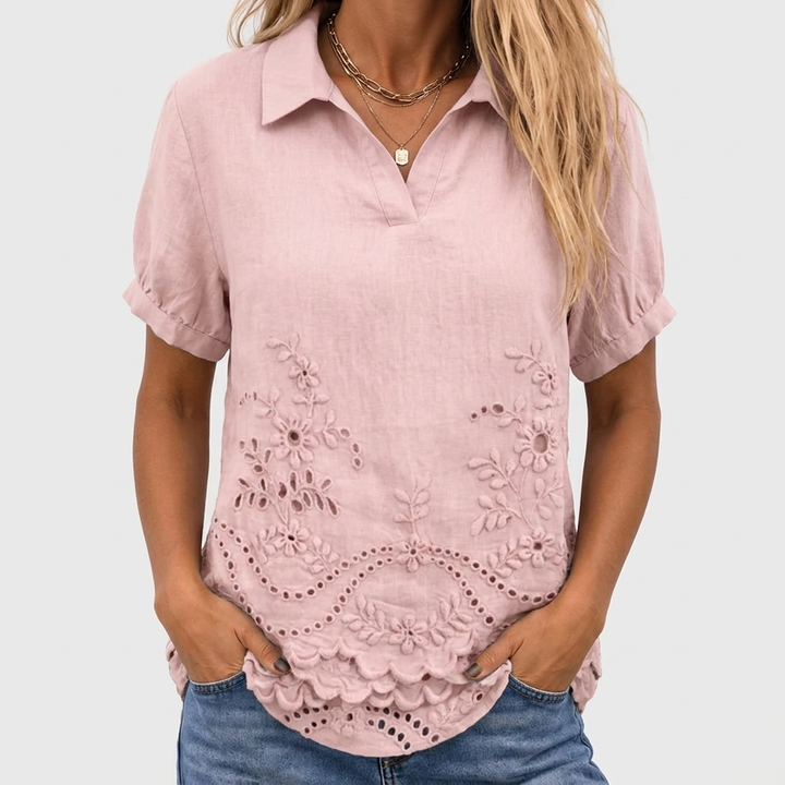 Bea™ - Floral Collared Top