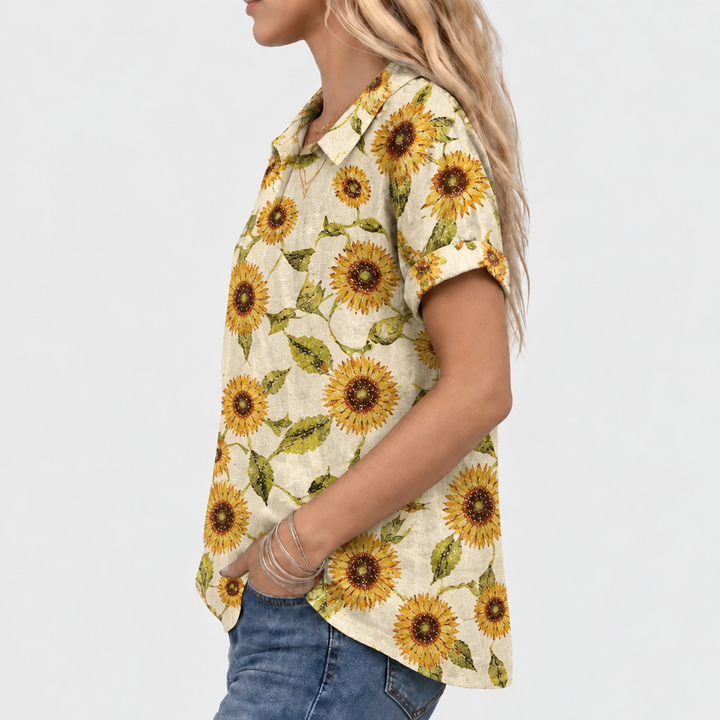 Maine™ - Sunflower Collared Top