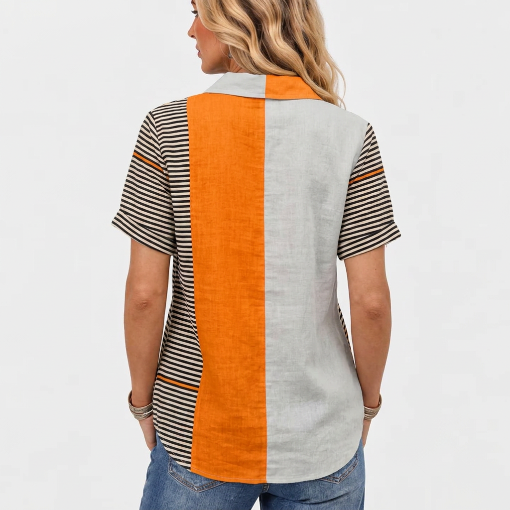 Skye™ - Colourblock Collared Top
