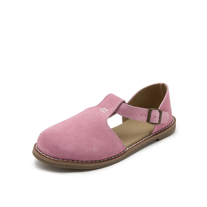 Margot™ Retro Leather Flats Sandals