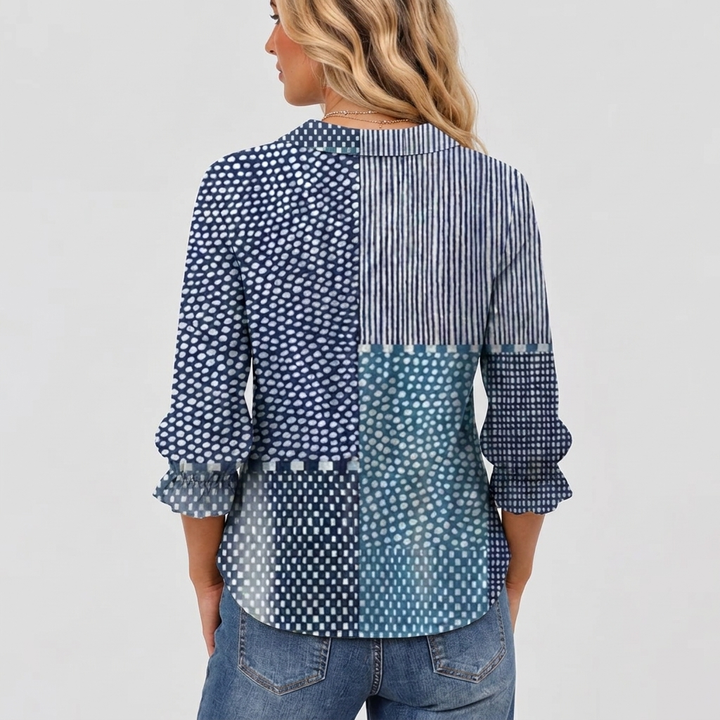 Fiora™ | Ocean Patchwork Blouse