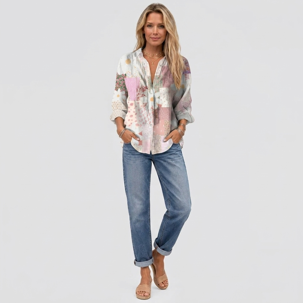 Fanny™ | Patchwork Daisy Blouse