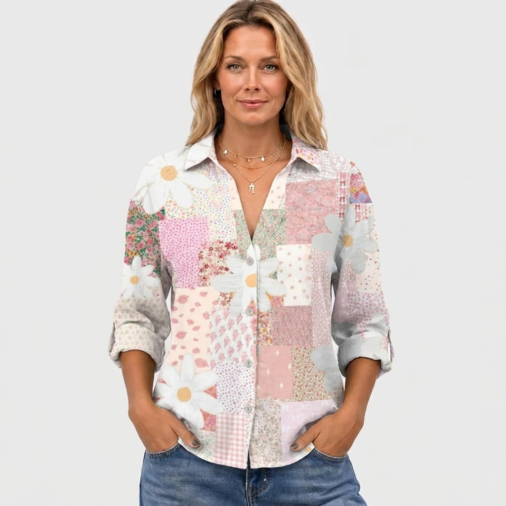 Fanny™ | Patchwork Daisy Blouse