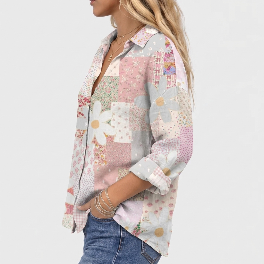 Fanny™ | Patchwork Daisy Blouse