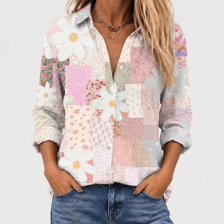 Fanny™ | Patchwork Daisy Blouse