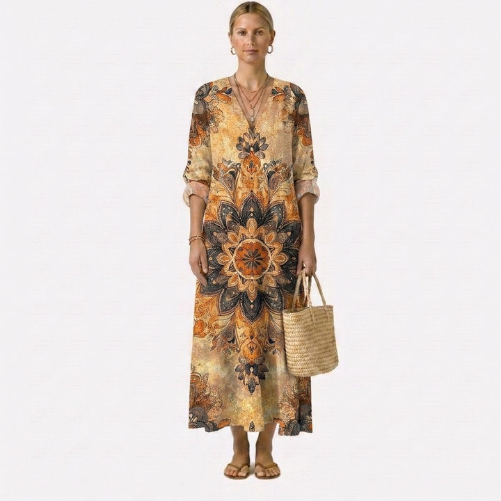 Dora™ | Elegant Floral Dress in Natural Style